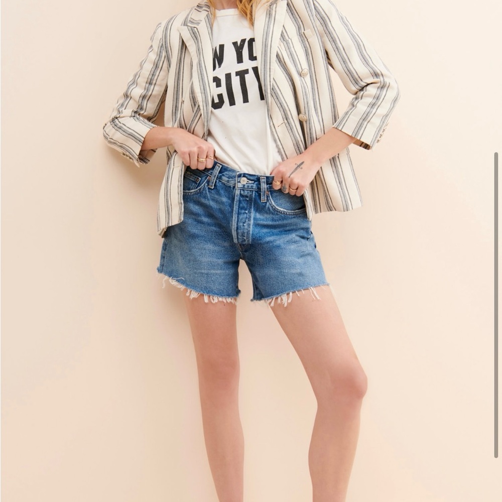 Agolde Parker Long Cut off Shorts